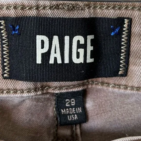 Vintage Paige Sierra Skinny Sand Tan Jeans Size 29 - Picture 8 of 9